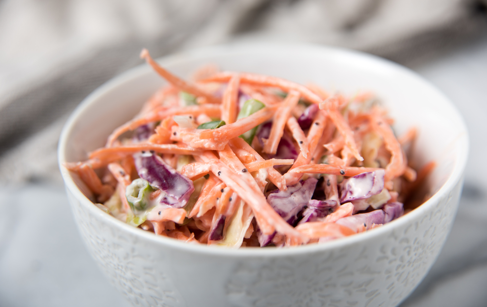 Freshly,Made,Red,Cabbage,And,Carrot,Coleslaw,Salad