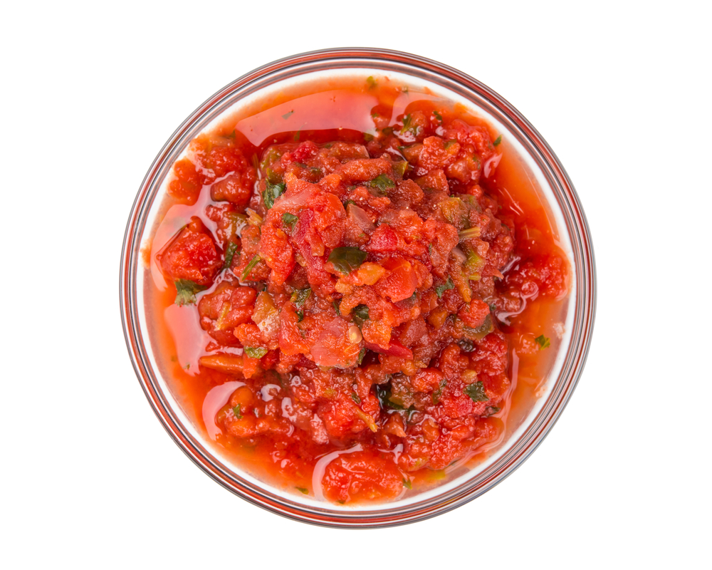 Fresh,Salsa,Dip,Isolated,On,White,Background.,Recipe:,Tomatoes,,Onions,