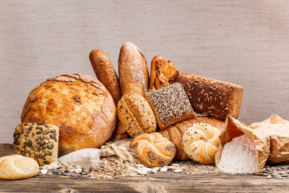 Different kinds of fresh bread