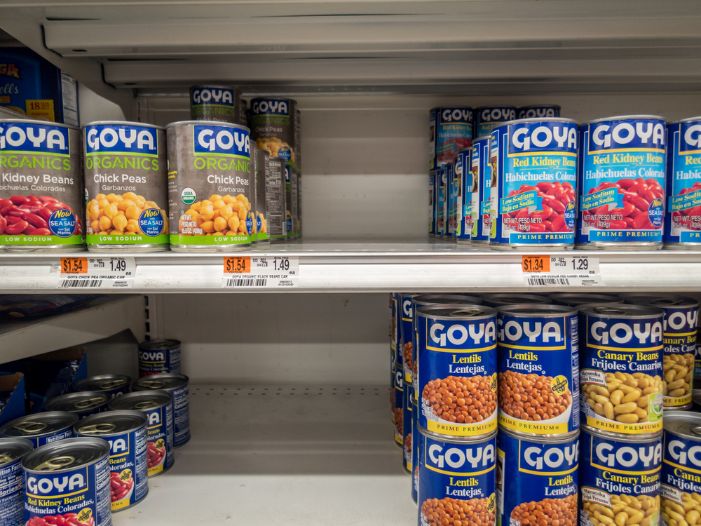 SUSSEX, UNITED STATES – Jul 21, 2020: GOYA brand products continue to sell quickly despite call for recent boycott